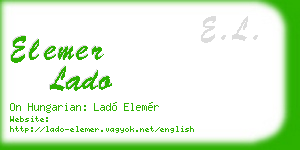 elemer lado business card
