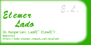 elemer lado business card